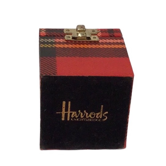 Vintage Harrods Knightsbridge Mini Pop-Up Jack-in-the-Box, Red & Green Plaid - Picture 6 of 6